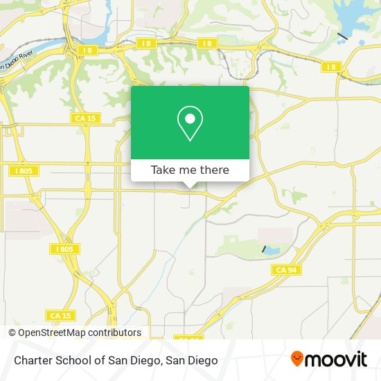 Charter School of San Diego map