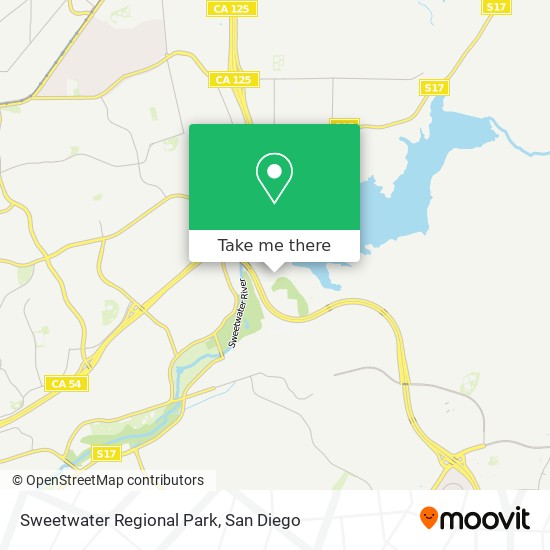 Sweetwater Regional Park map