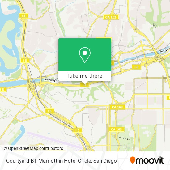 Mapa de Courtyard BT Marriott in Hotel Circle