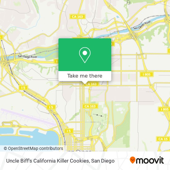 Uncle Biff's California Killer Cookies map
