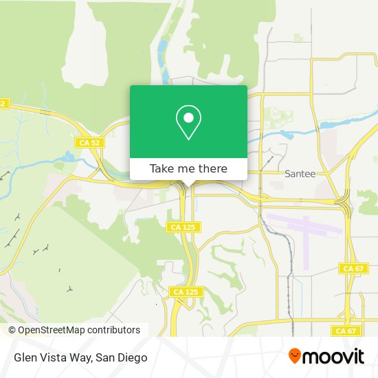Glen Vista Way map