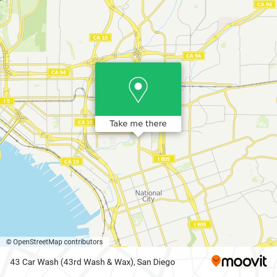 43 Car Wash (43rd Wash & Wax) map