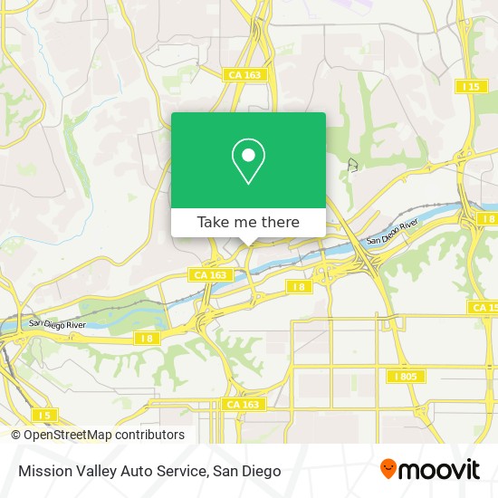 Mapa de Mission Valley Auto Service