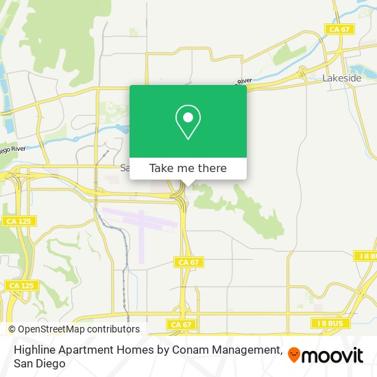 Highline Apartment Homes by Conam Management map