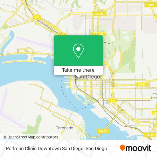 Mapa de Perlman Clinic Downtown San Diego
