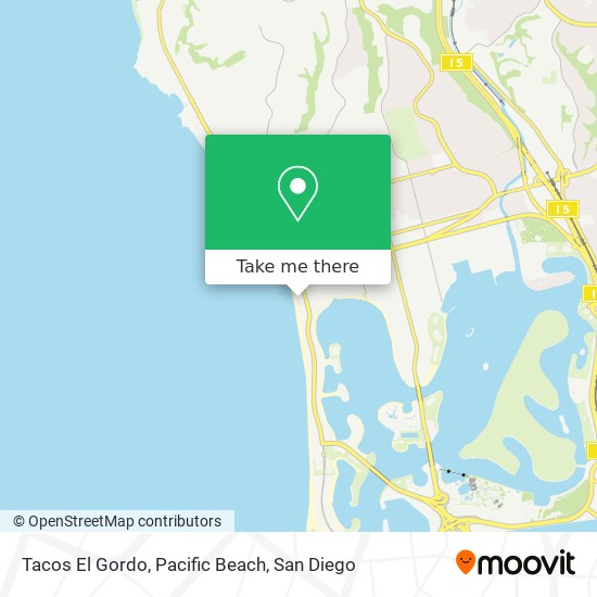 Tacos El Gordo, Pacific Beach map