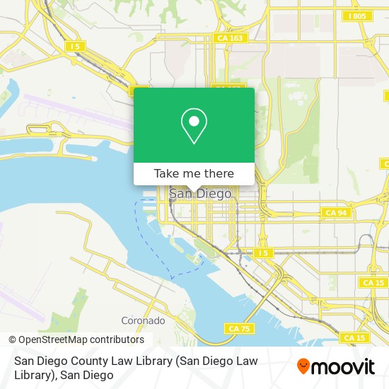 San Diego County Law Library map