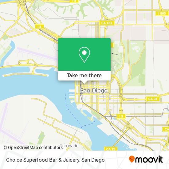 Mapa de Choice Superfood Bar & Juicery