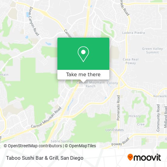 Taboo Sushi Bar & Grill map