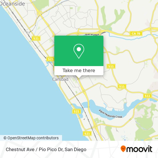 Chestnut Ave / Pio Pico Dr map