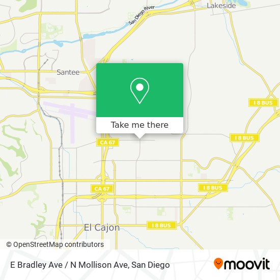 Mapa de E Bradley Ave / N Mollison Ave