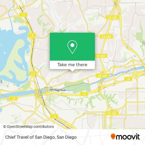 Chief Travel of San Diego map