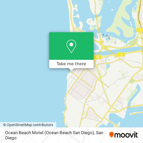 Ocean Beach Motel (Ocean Beach San Diego) map