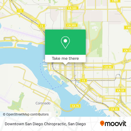 Downtown San Diego Chiropractic map