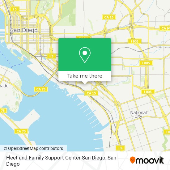 Fleet and Family Support Center San Diego map