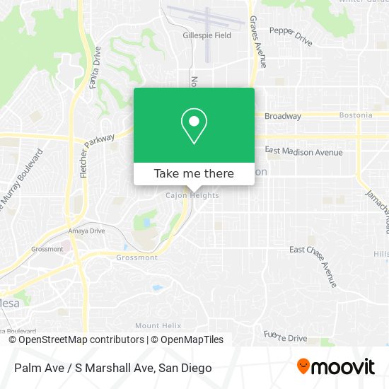 Palm Ave / S Marshall Ave map