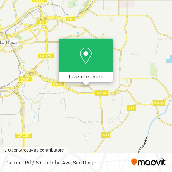 Mapa de Campo Rd / S Cordoba Ave