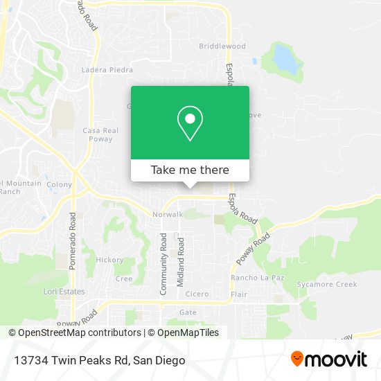 13734 Twin Peaks Rd map