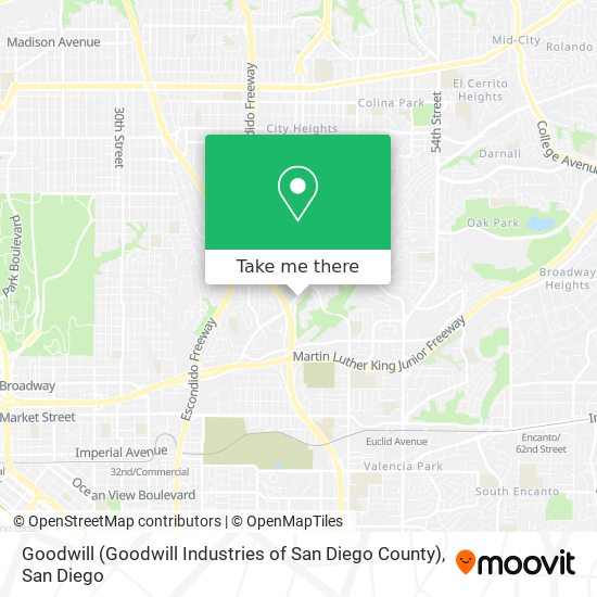 Mapa de Goodwill (Goodwill Industries of San Diego County)