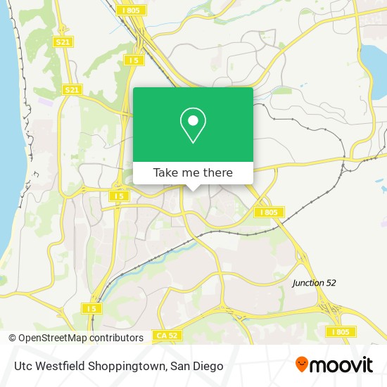 Mapa de Utc Westfield Shoppingtown