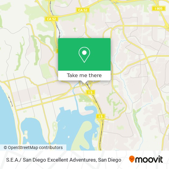 S.E.A./ San Diego Excellent Adventures map