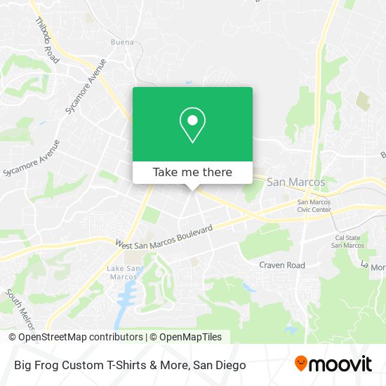 Big Frog Custom T-Shirts & More map