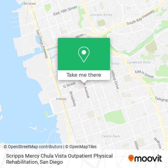 Scripps Mercy Chula Vista Outpatient Physical Rehabilitation map