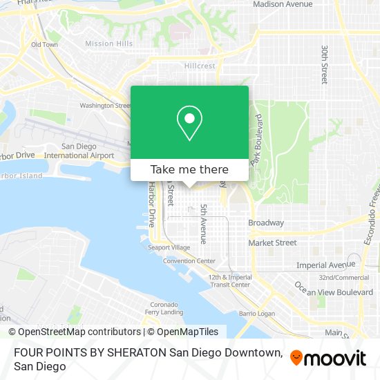 Mapa de FOUR POINTS BY SHERATON San Diego Downtown