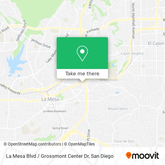 La Mesa Blvd / Grossmont Center Dr map