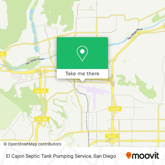 El Cajon Septic Tank Pumping Service map