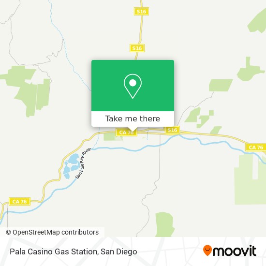 Pala Casino Gas Station map