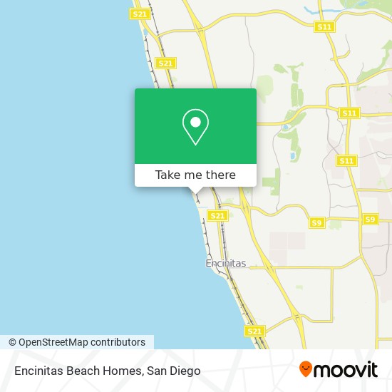 Mapa de Encinitas Beach Homes