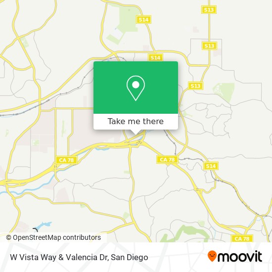 Mapa de W Vista Way & Valencia Dr