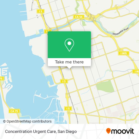 Mapa de Concentration Urgent Care