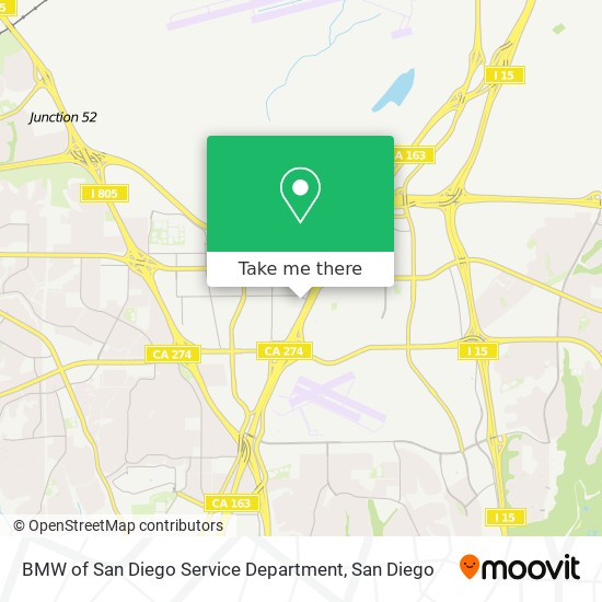 Mapa de BMW of San Diego Service Department