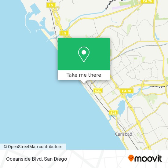 Mapa de Oceanside Blvd