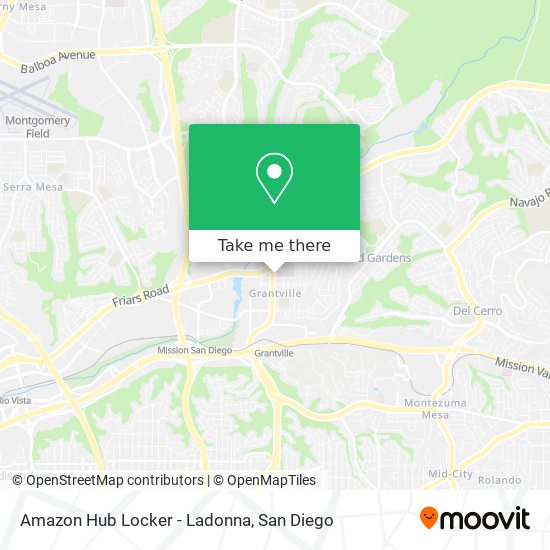 Mapa de Amazon Hub Locker - Ladonna