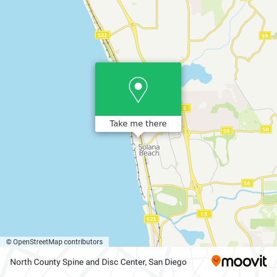 Mapa de North County Spine and Disc Center