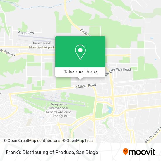 Frank's Distributing of Produce map