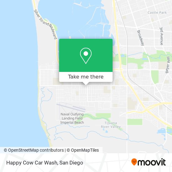 Happy Cow Car Wash map