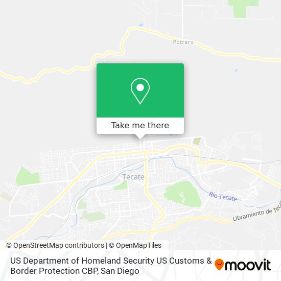 US Department of Homeland Security US Customs & Border Protection CBP map