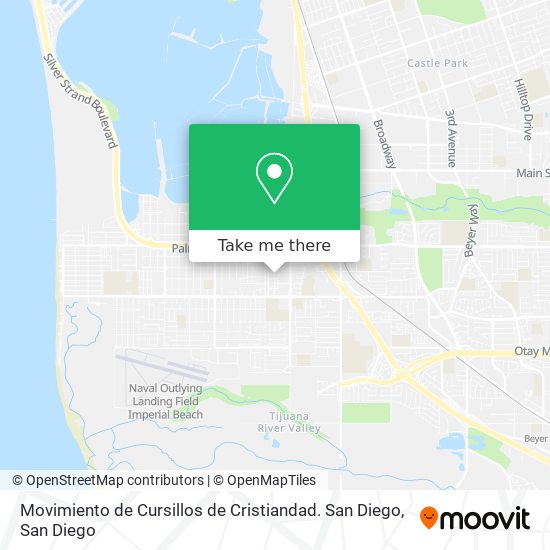 Movimiento de Cursillos de Cristiandad. San Diego map