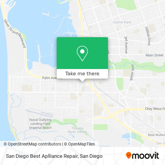 San Diego Best Aplliance Repair map