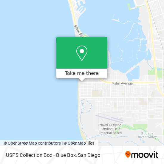 Mapa de USPS Collection Box - Blue Box