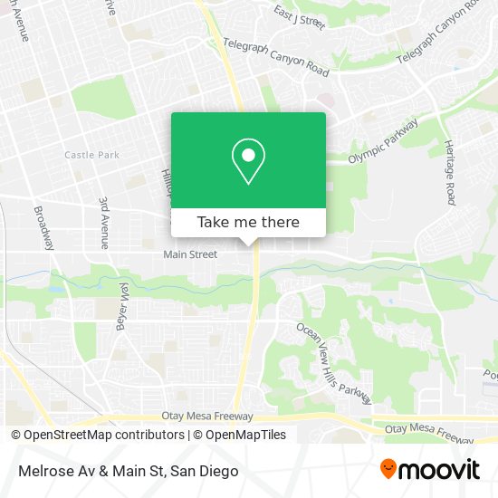 Melrose Av & Main St map