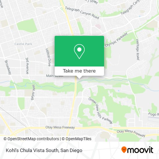 Kohl's Chula Vista South map