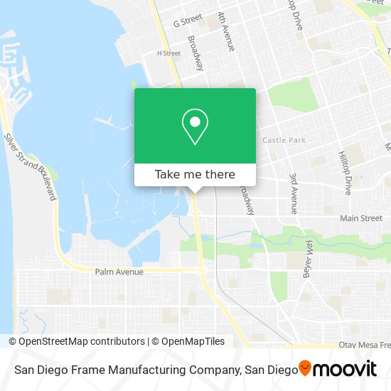 Mapa de San Diego Frame Manufacturing Company