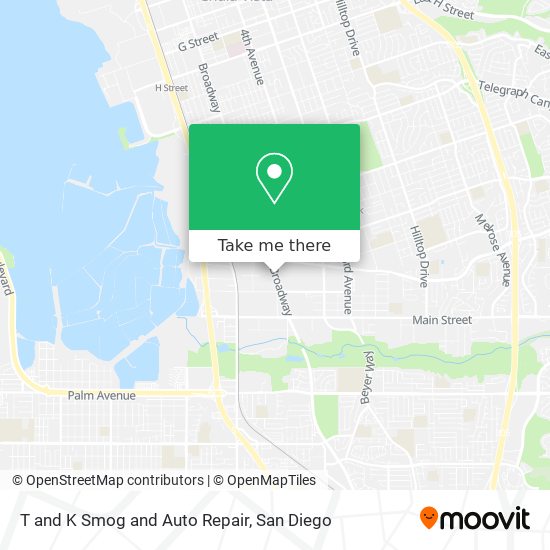 Mapa de T and K Smog and Auto Repair