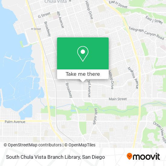 Mapa de South Chula Vista Branch Library