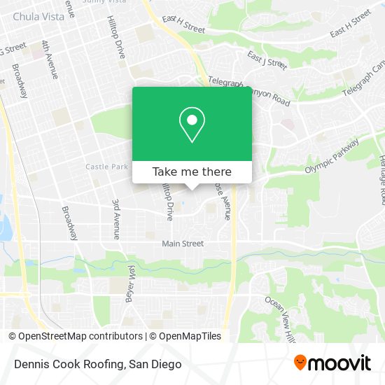 Dennis Cook Roofing map